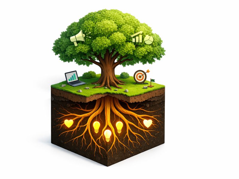 Branding từ gốc: 3 trụ cột cốt lõi tạo nên bản sắc Branding từ gốc là gì và tại sao lại quan trọng?